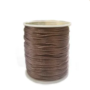 10 Meters Pkg. 1.5mm Copper color, Silky Rattail silk Cord Chinese Knot threads