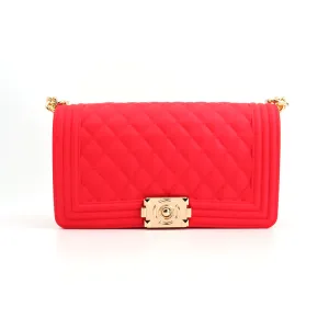 1027 - RED JELLY PURSE (LARGE)