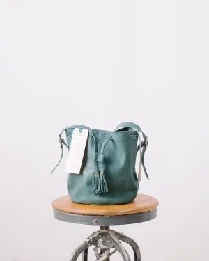 1283 Cascade Green Utica Bucket Bag with Two-Ply Strap and Adapters