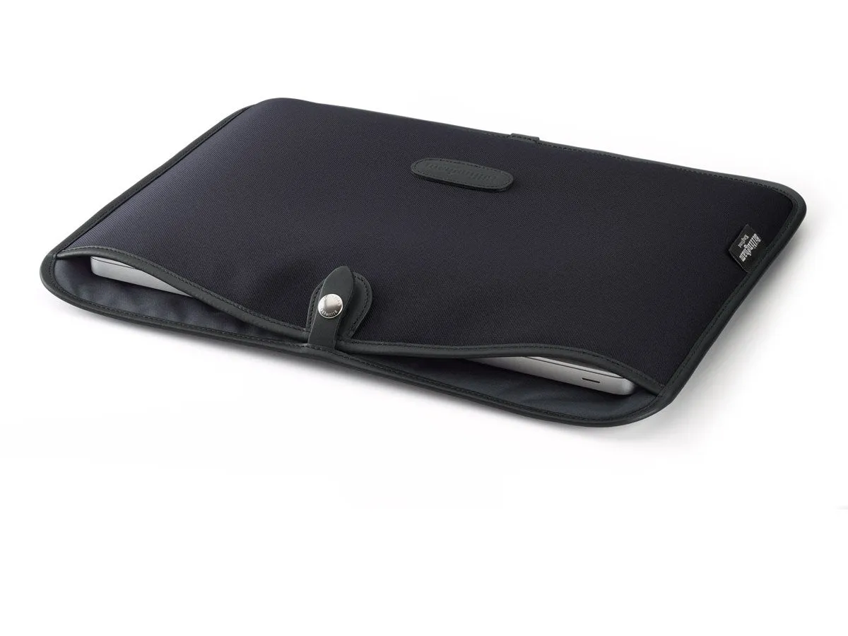 15 inch Laptop Slip - Black FibreNyte / Black Leather