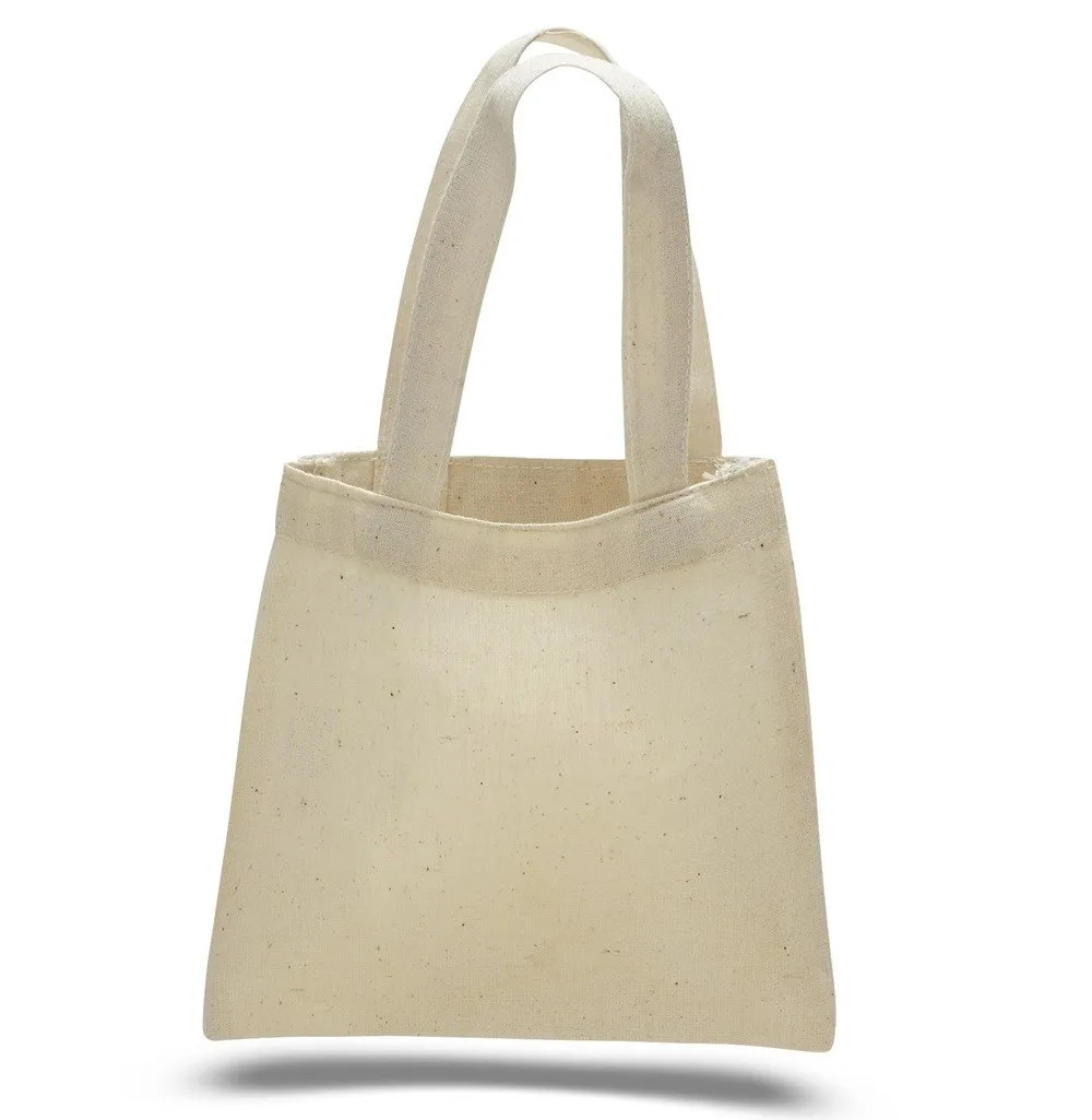 24 ct MINI Cotton 6" Tote Bags - Pack of 24