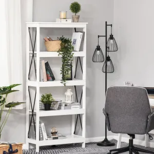 4-Tier Bookcase Display Shelf - White