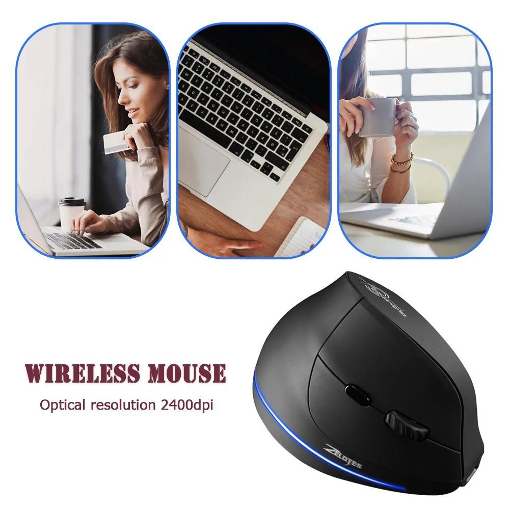 6 Buttons Wireless 2.4GHz Rechargeable Gaming Mouse