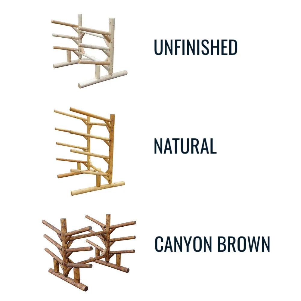 6 Kayak, Canoe, and SUP Storage Rack | Freestanding Log Rack