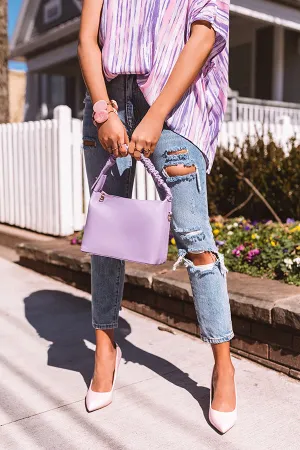 All Time Favorite Faux Leather Tote In Lavender