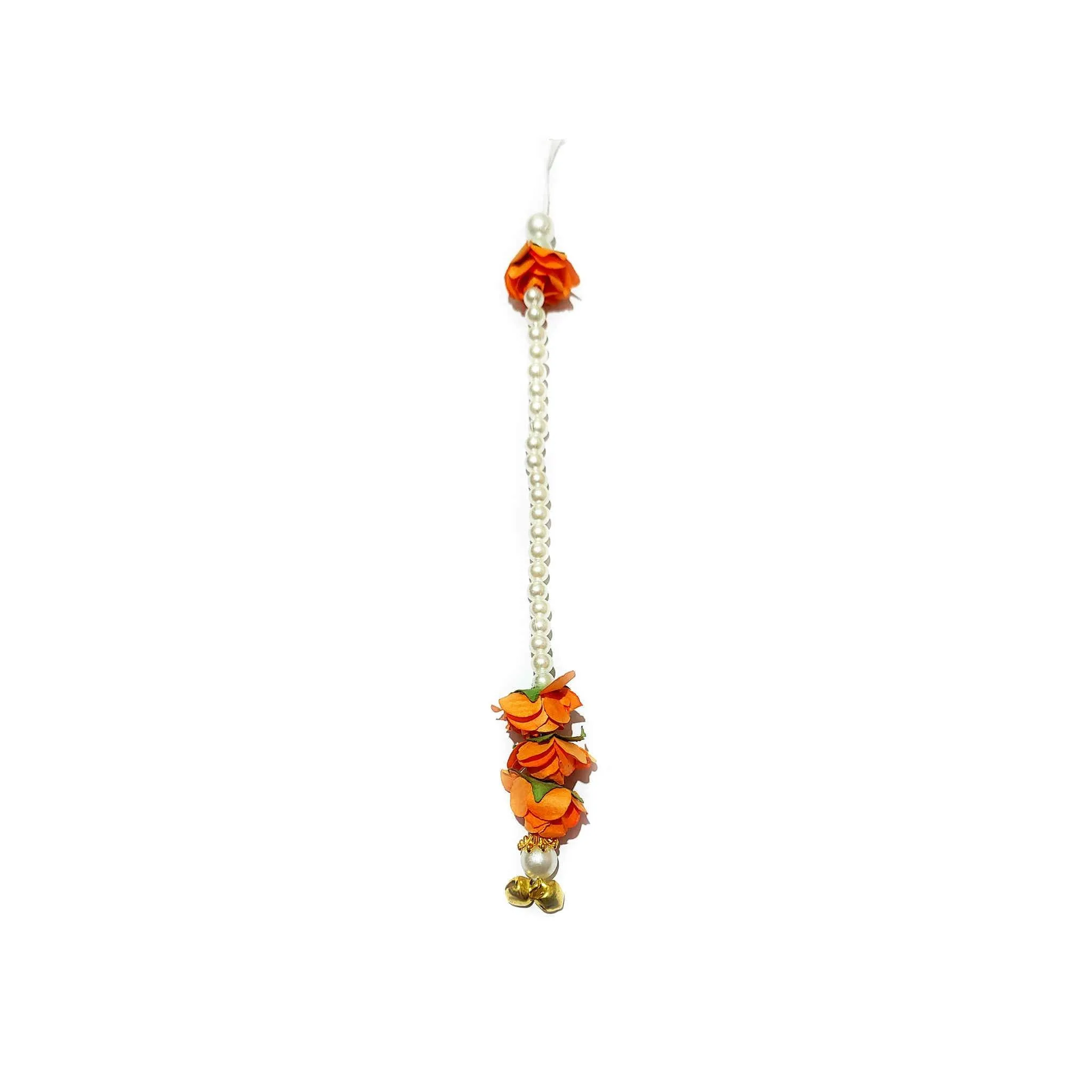 Artisan Tassels with Mini Paper Flowers, Pearls & Ghungroo by Indian Petals - 11885