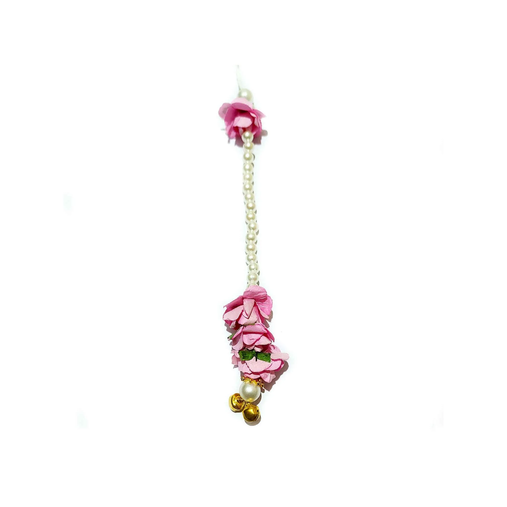 Artisan Tassels with Mini Paper Flowers, Pearls & Ghungroo by Indian Petals - 11885