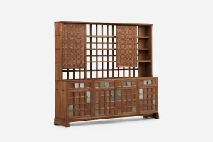 ARTS AND CRAFTS 4-UNIT CABINET - WOVEN TIMBER