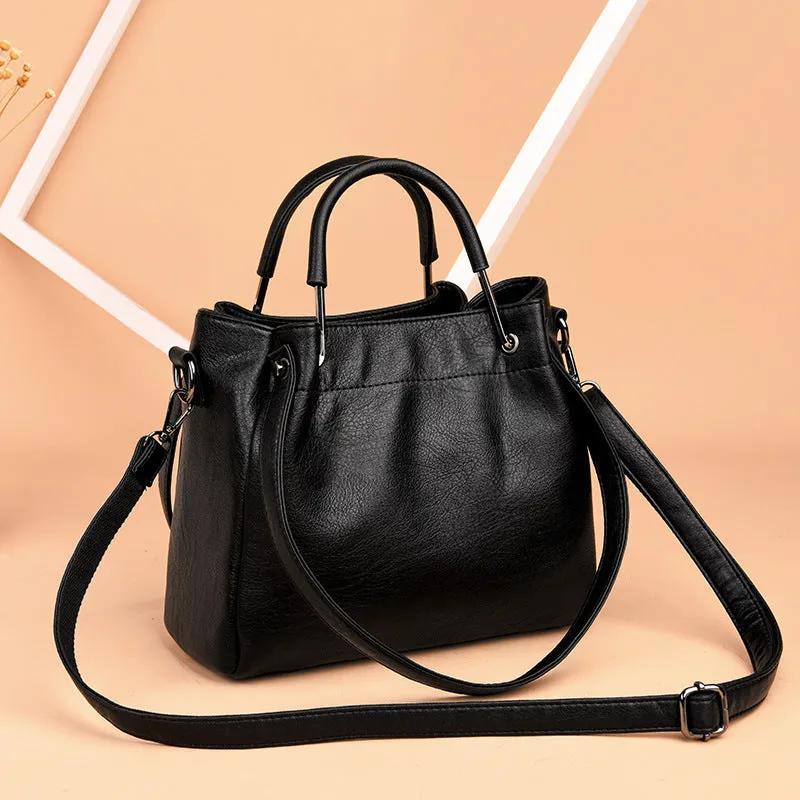 Bags Handbags Fashion Bags Soft Leather Retro Bucket Bag Handbag