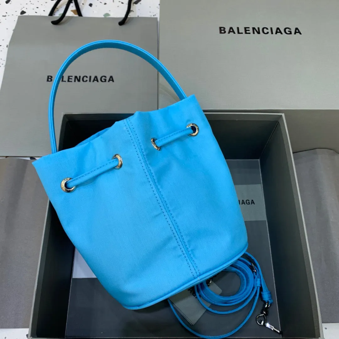 Balen Le Cagole Medium Bucket Bag In Light Blue, For Women,  Bags 11.8in/30cm