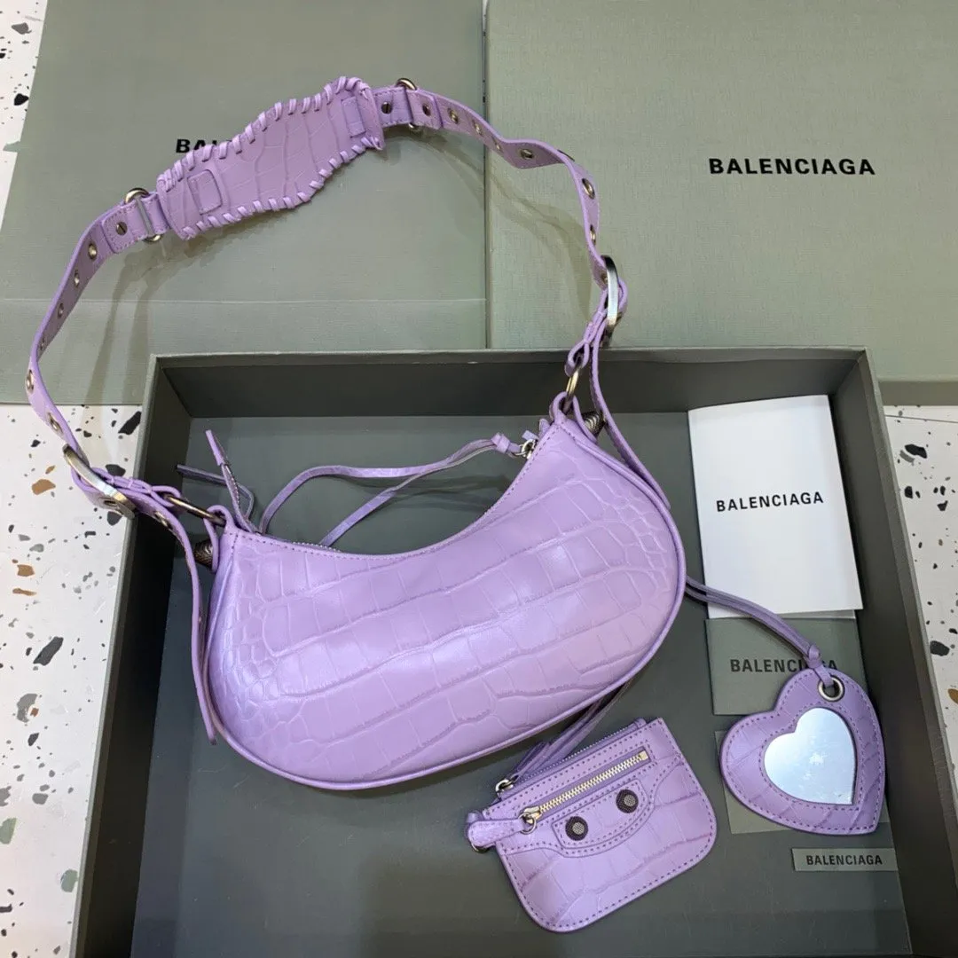 Balen Le Cagole XS Shoulder Bag In Light Purple, For Women,  Bags 10.2in/26cm 67130923EBY5306