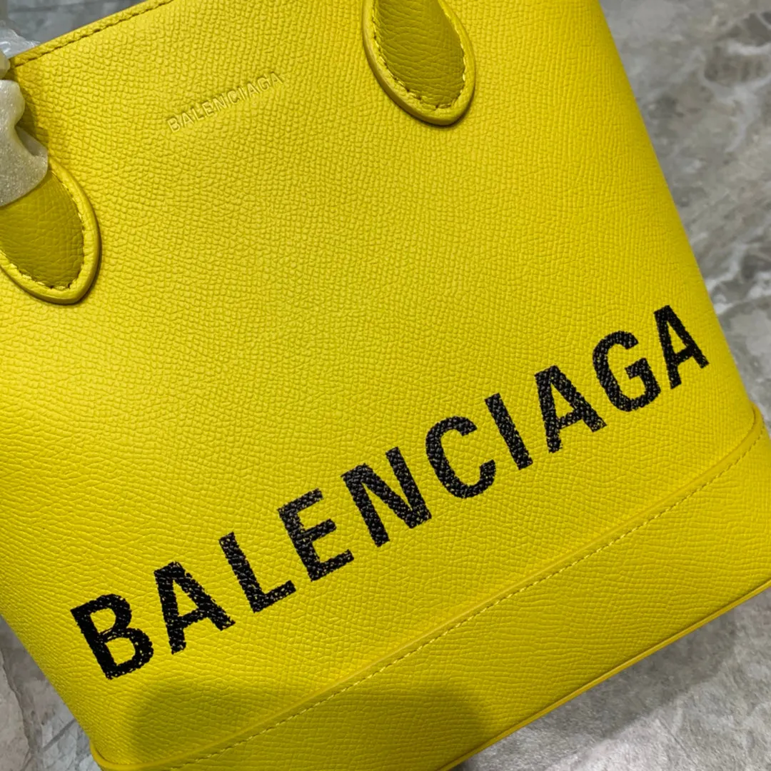 Balen Ville XXS Tote Bag In Yellow, For Women,  Bags 8.3in/21cm