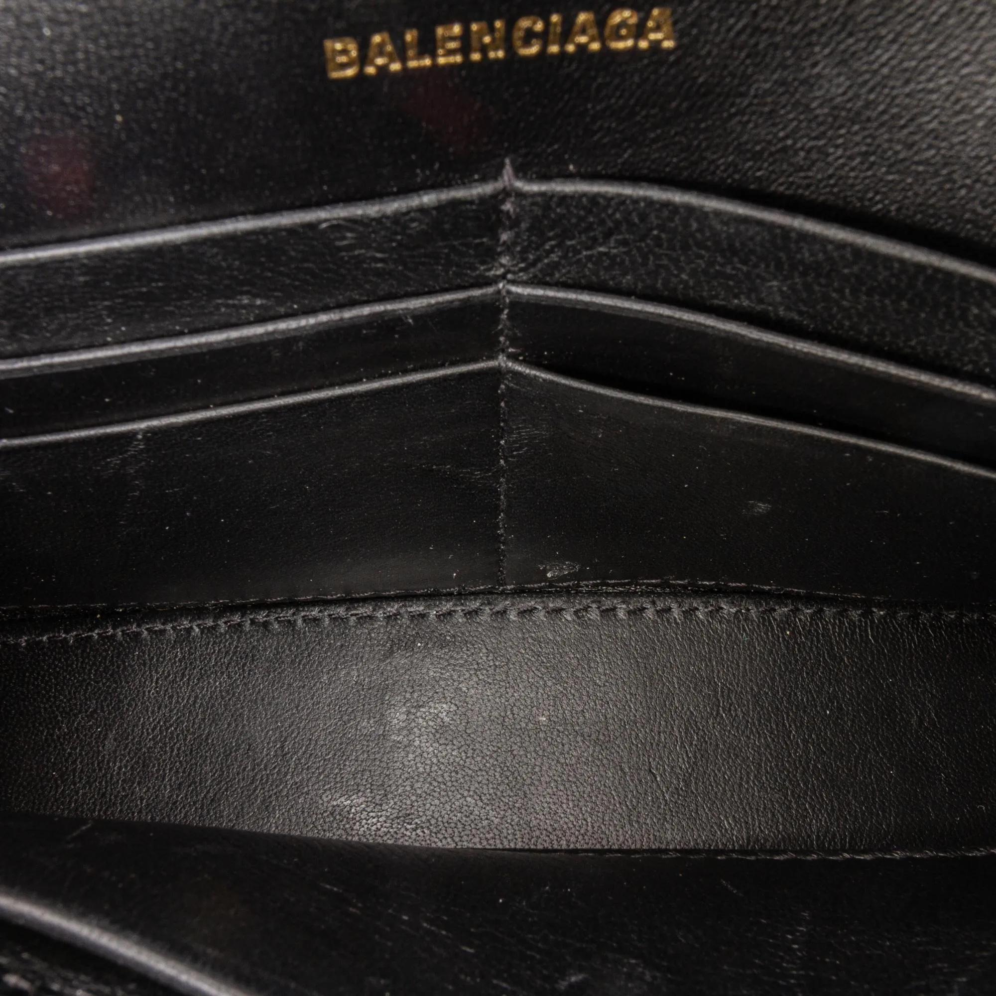 Balenciaga Embossed Hourglass Wallet On Chain