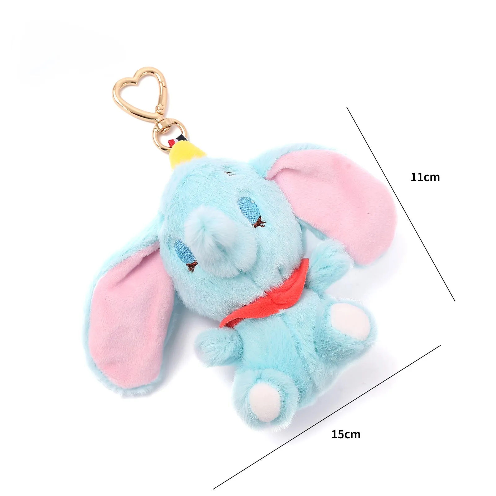 Blue  Baby Elephant Soft Toy Keychain.