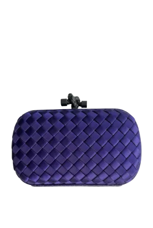 Bottega Veneta Pochette Knot Silk Clutch Bag | Purple