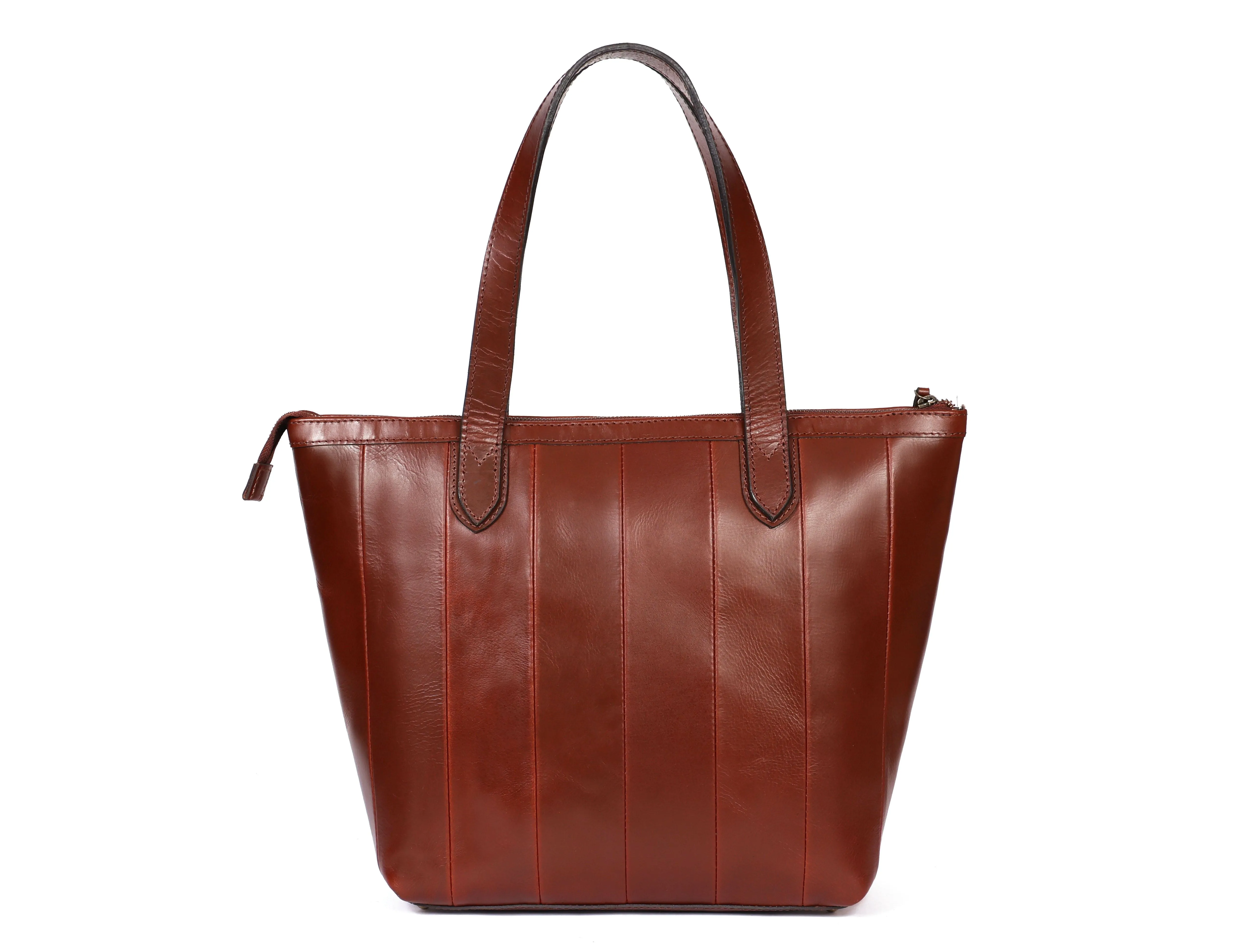 Brown Leather Tote Bag, handcrafted with love in India, Art: BG-1577