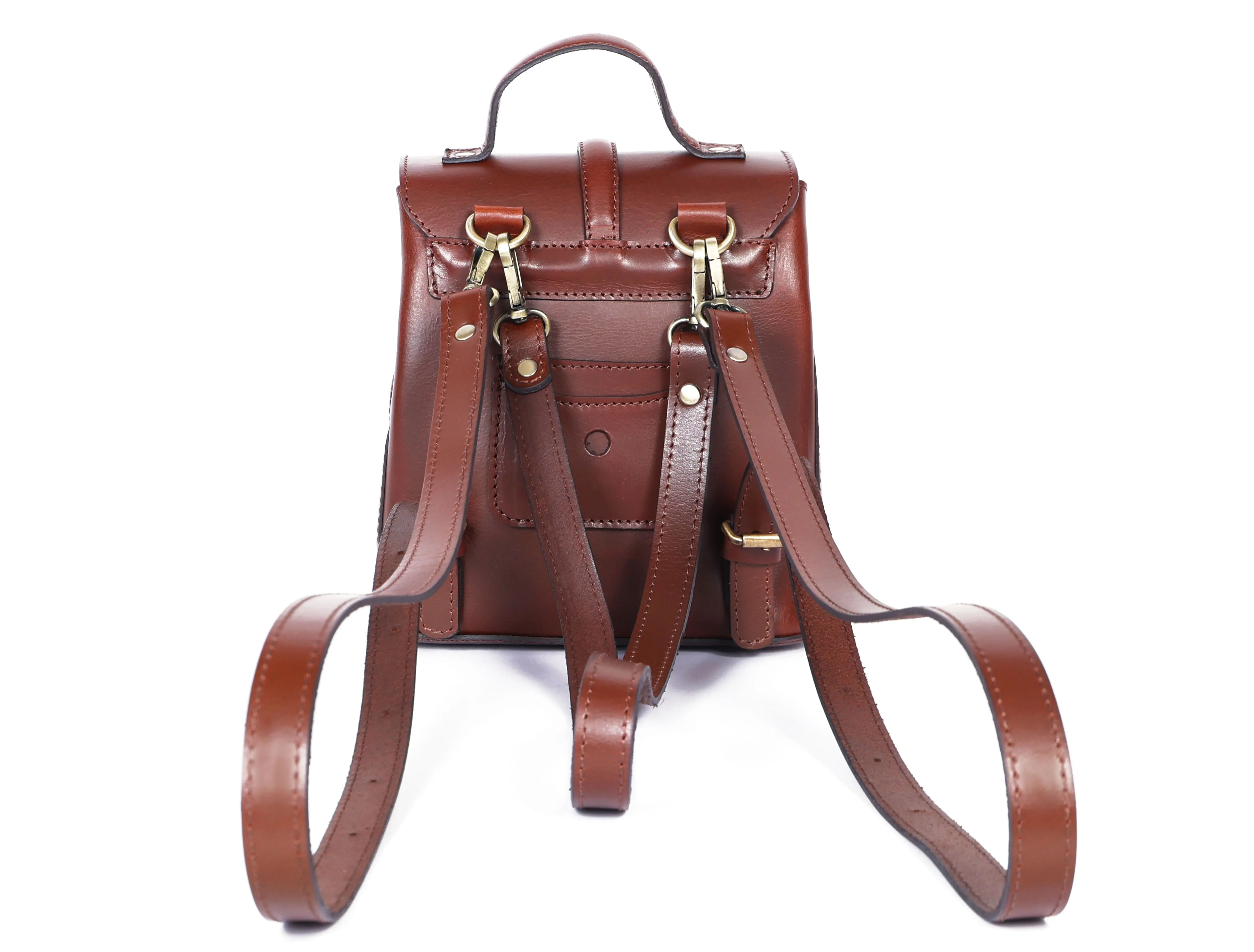 Chic Brown Small Backpack: Elevate Your On-the-Go Style with Fashion and Functionality.  Art: BG-1579