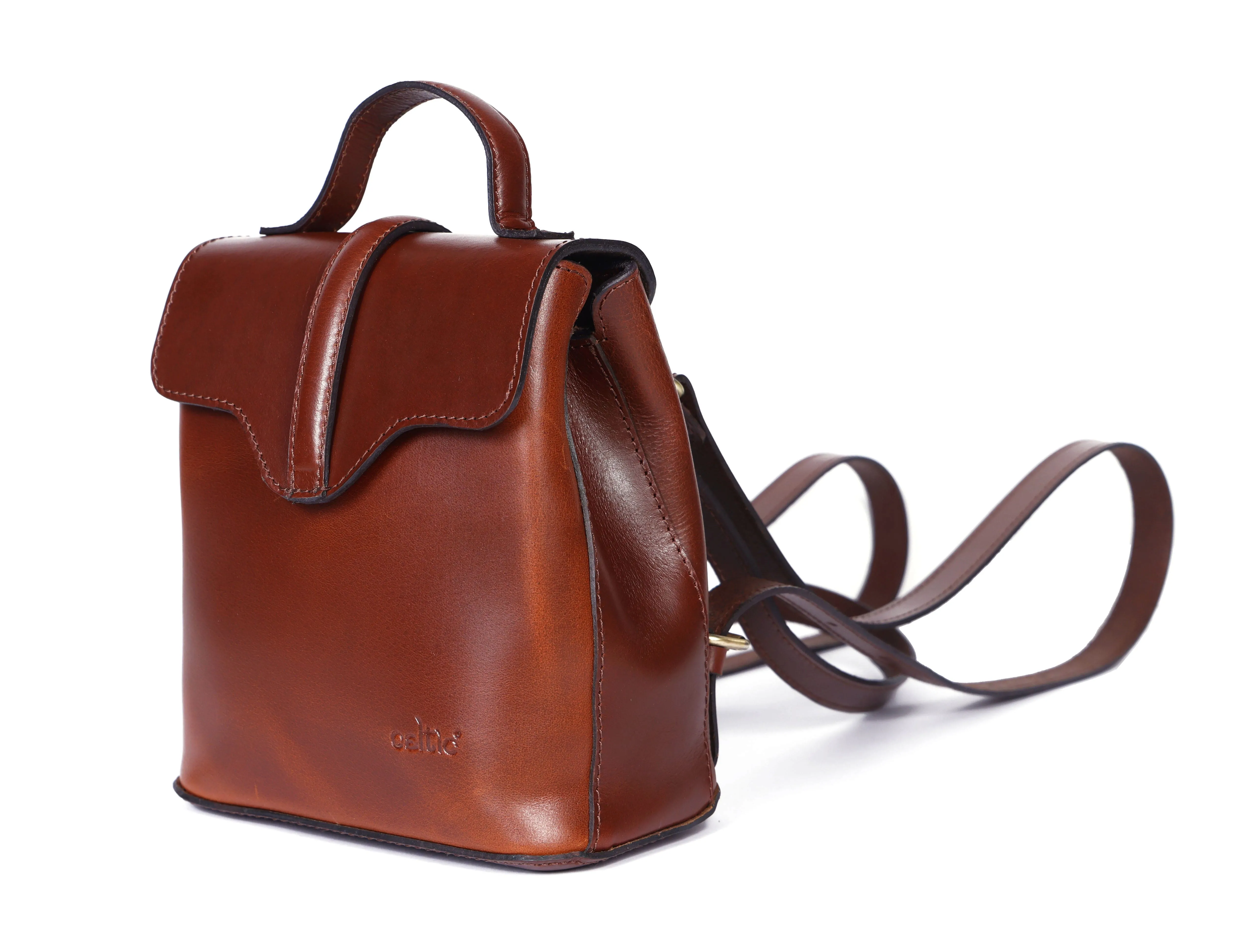 Chic Brown Small Backpack: Elevate Your On-the-Go Style with Fashion and Functionality.  Art: BG-1579