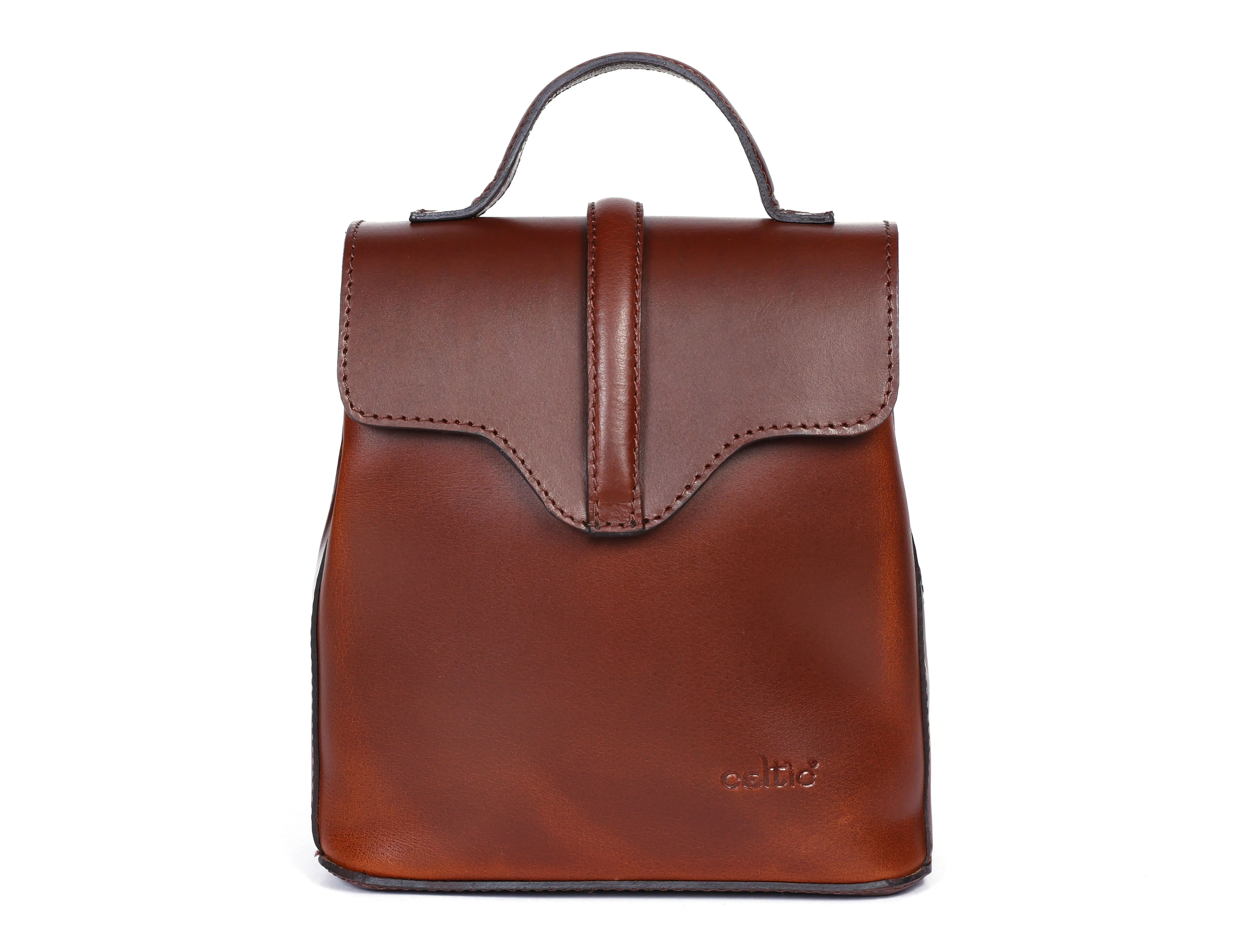 Chic Brown Small Backpack: Elevate Your On-the-Go Style with Fashion and Functionality.  Art: BG-1579