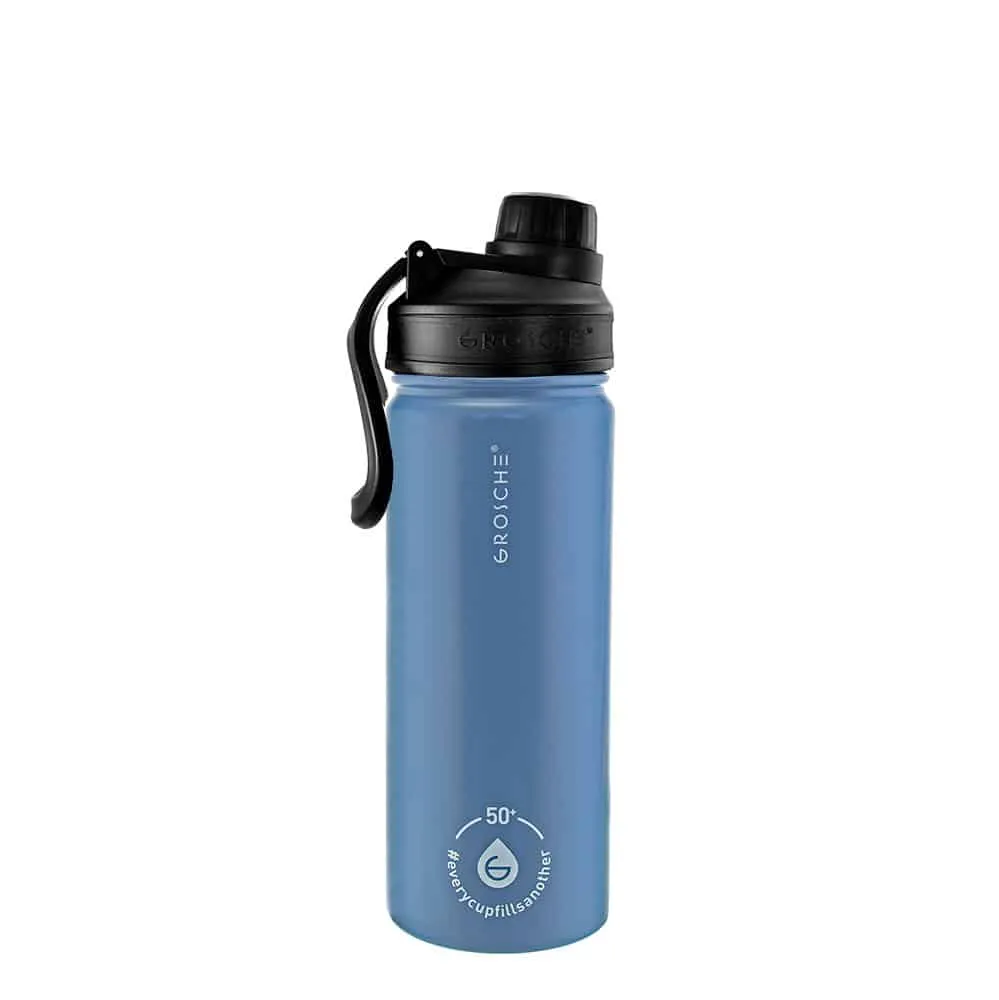 CHICAGO STEEL Insulated Water Bottle, Travel Flask, Tea Bottle with Chug Lid, 16oz