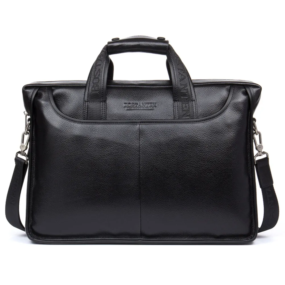 Classic Leather Briefcase Messenger Bags for Men | 14' Laptop Bag