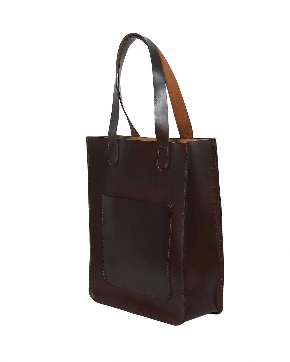 Elegance Redefined: Brown Leather Shopper Bag - Your Stylish Companion. Art: BG-1412