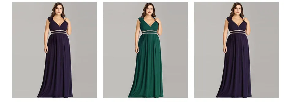 Elegant Plus Size Chiffon Formal Evening Dress