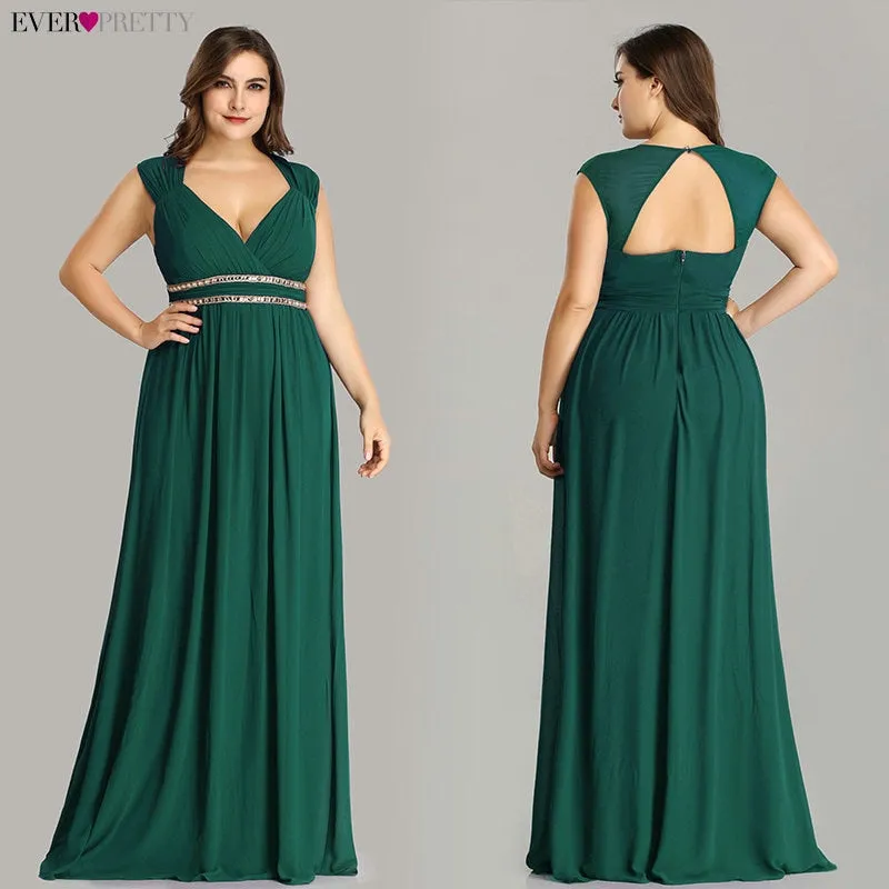 Elegant Plus Size Chiffon Formal Evening Dress