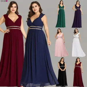 Elegant Plus Size Chiffon Formal Evening Dress