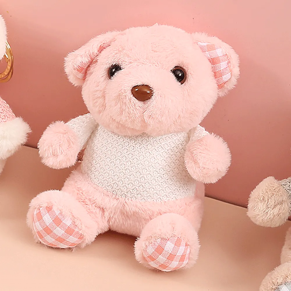 Elegantly Design Teddy Bear Plush Keychain.