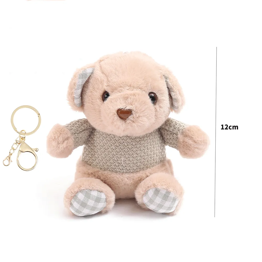 Elegantly Design Teddy Bear Plush Keychain.