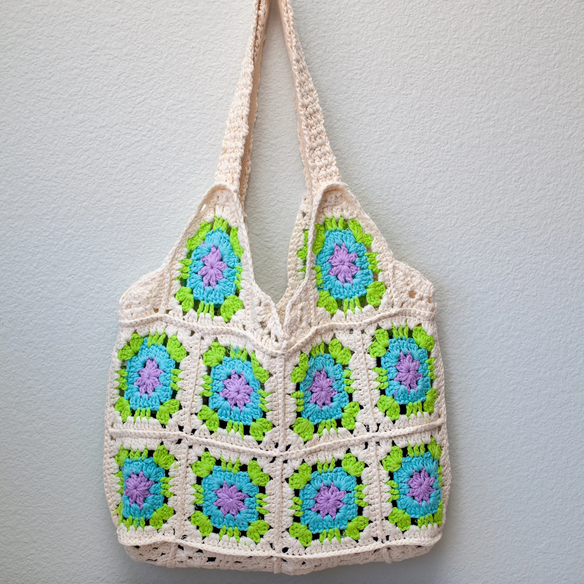 Elena Handbags Artsy Knitted Granny Square Tote