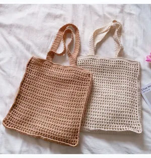 Elena Handbags Handmade Crochet Large Fishnet Tote