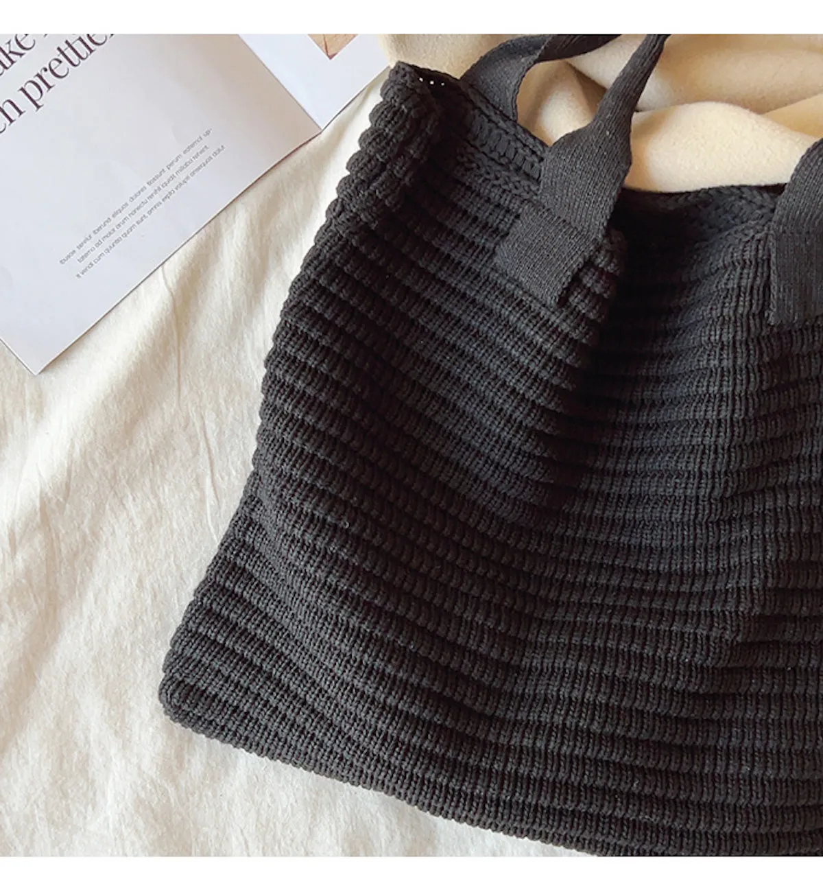 Elena Handbags Retro Knitted Shoulder Bag