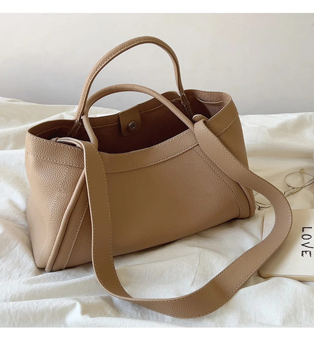 Elena Handbags Retro Leather Shoulder Bag