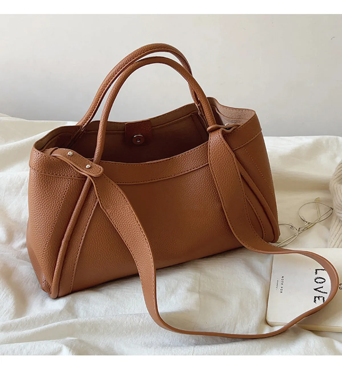 Elena Handbags Retro Leather Shoulder Bag