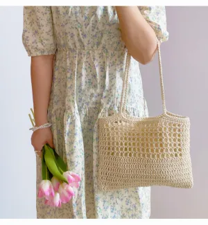 Elena Handbags Simple Retro Crochet Shoulder Bag