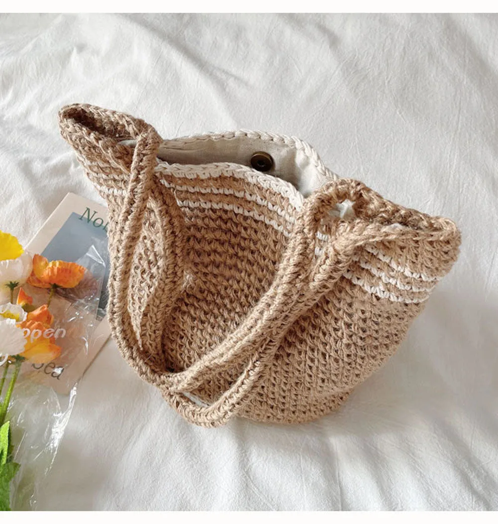 Elena Handbags Twine Knitted Shoulder Bag