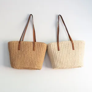 Elena Handbags Woven Straw Market Tote Summer Fashion Bag