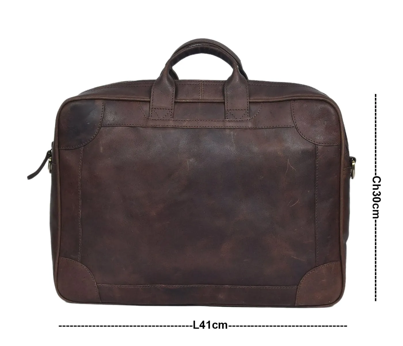 Elevate Your Style with Our Premium Brown Leather Messenger Bag. Art: BG-1437