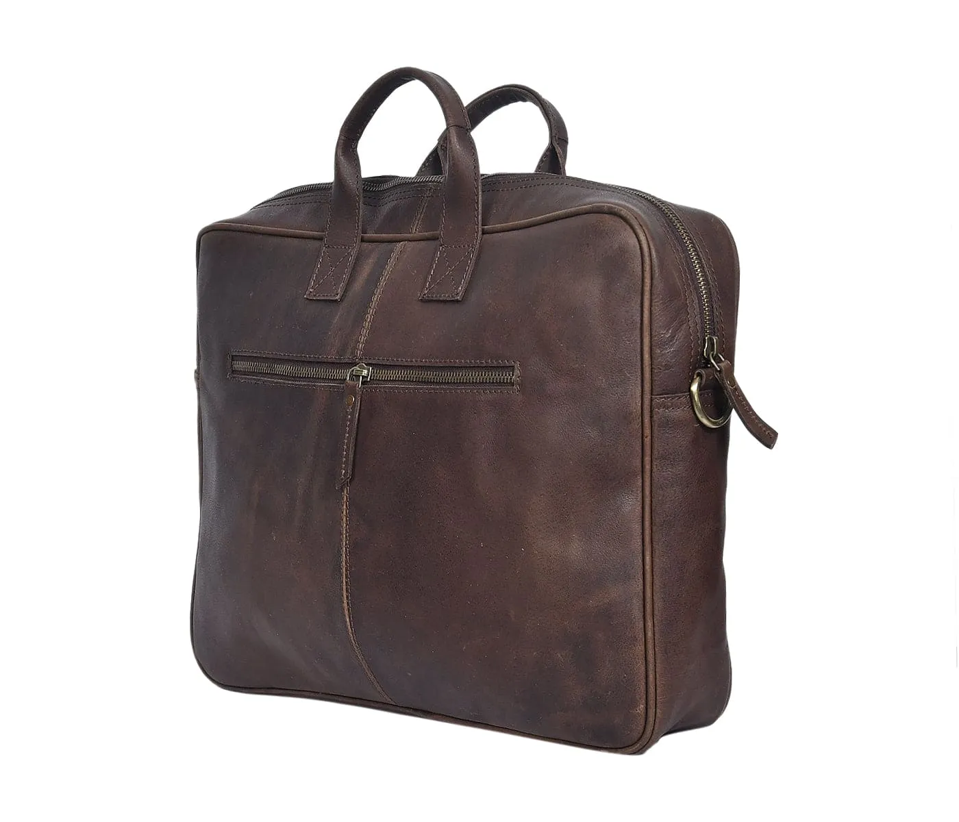 Elevate Your Style with Our Premium Brown Leather Messenger Bag. Art: BG-1437