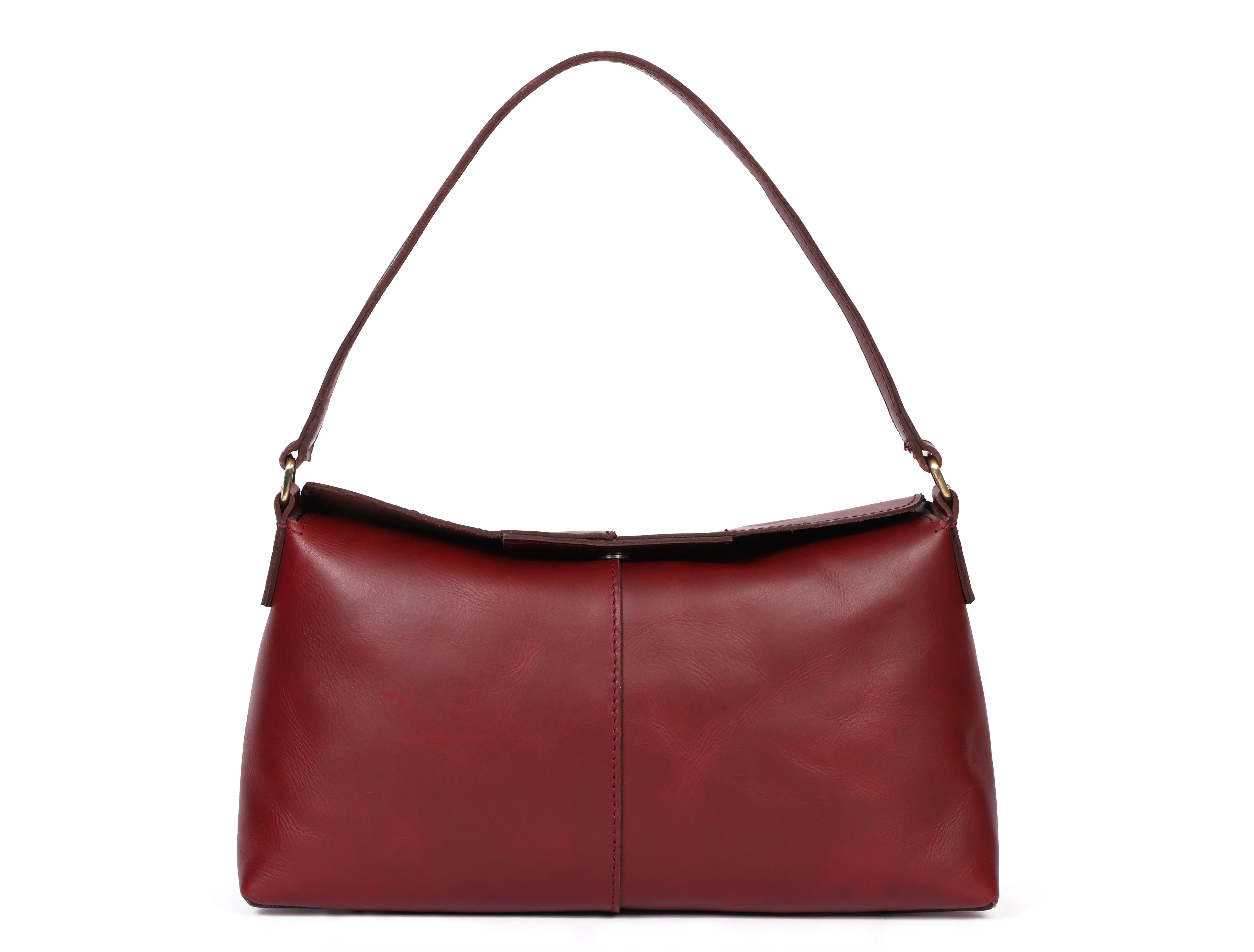 Exquisite Burgundy Leather Sling Bag, Art: BG-1744