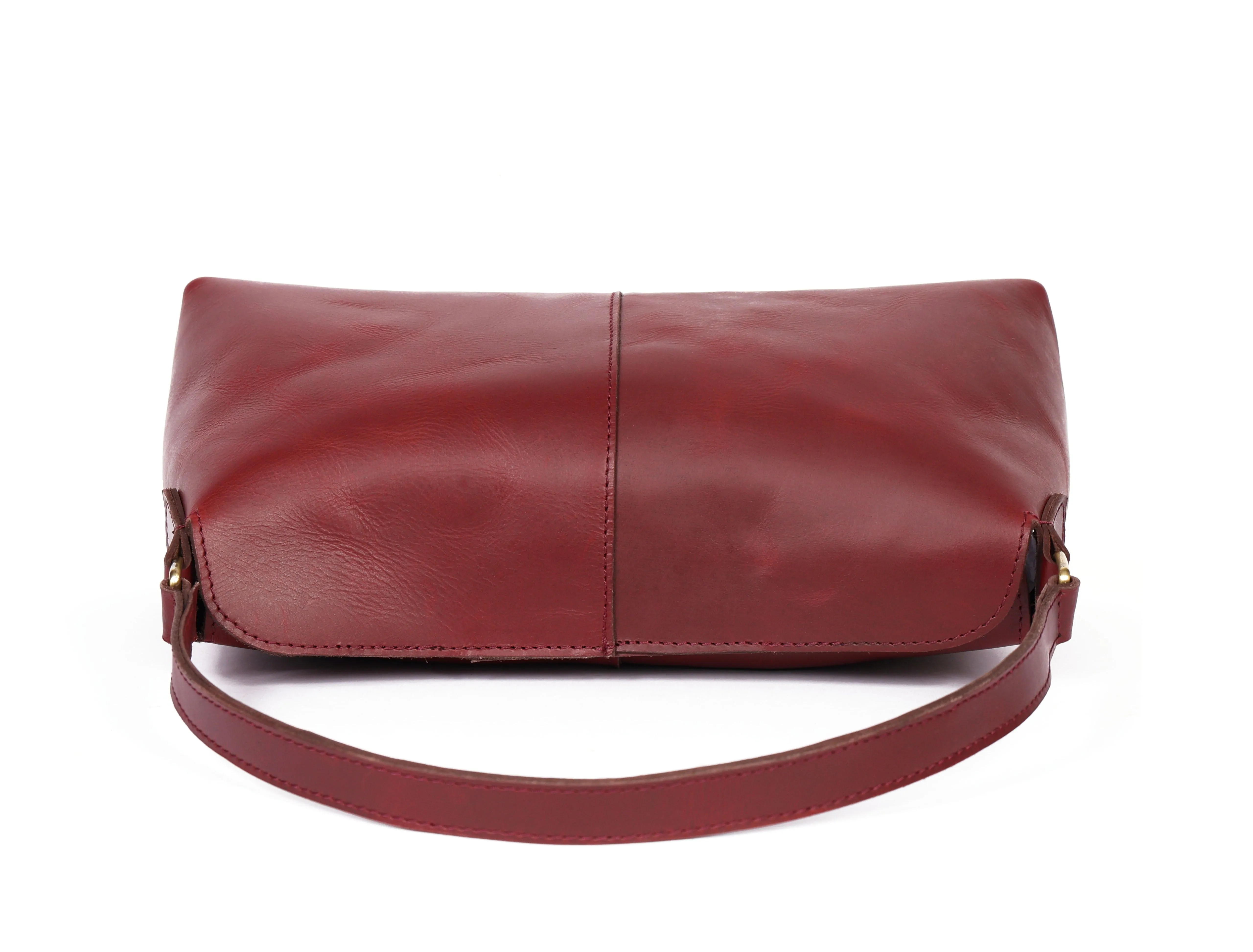 Exquisite Burgundy Leather Sling Bag, Art: BG-1744