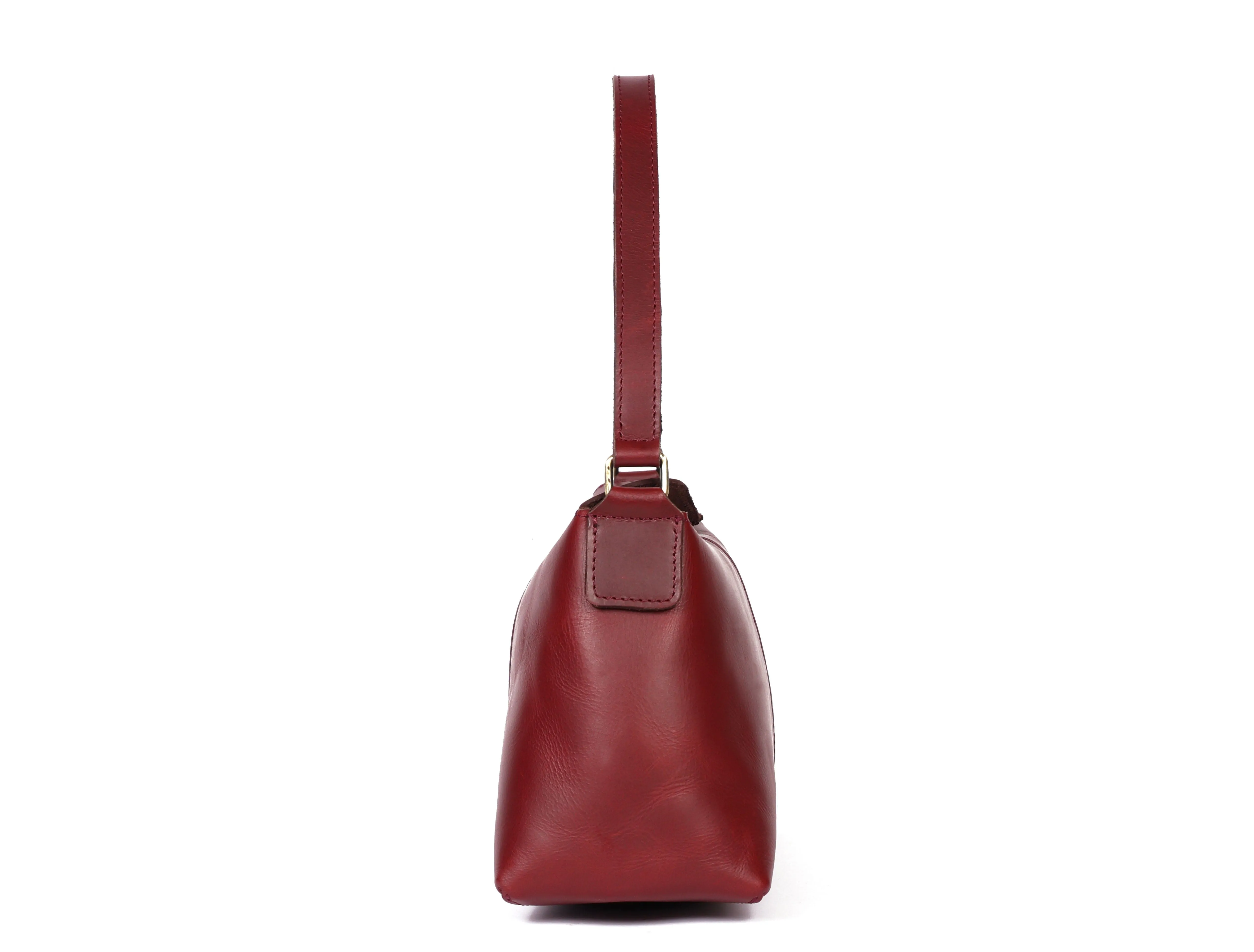 Exquisite Burgundy Leather Sling Bag, Art: BG-1744