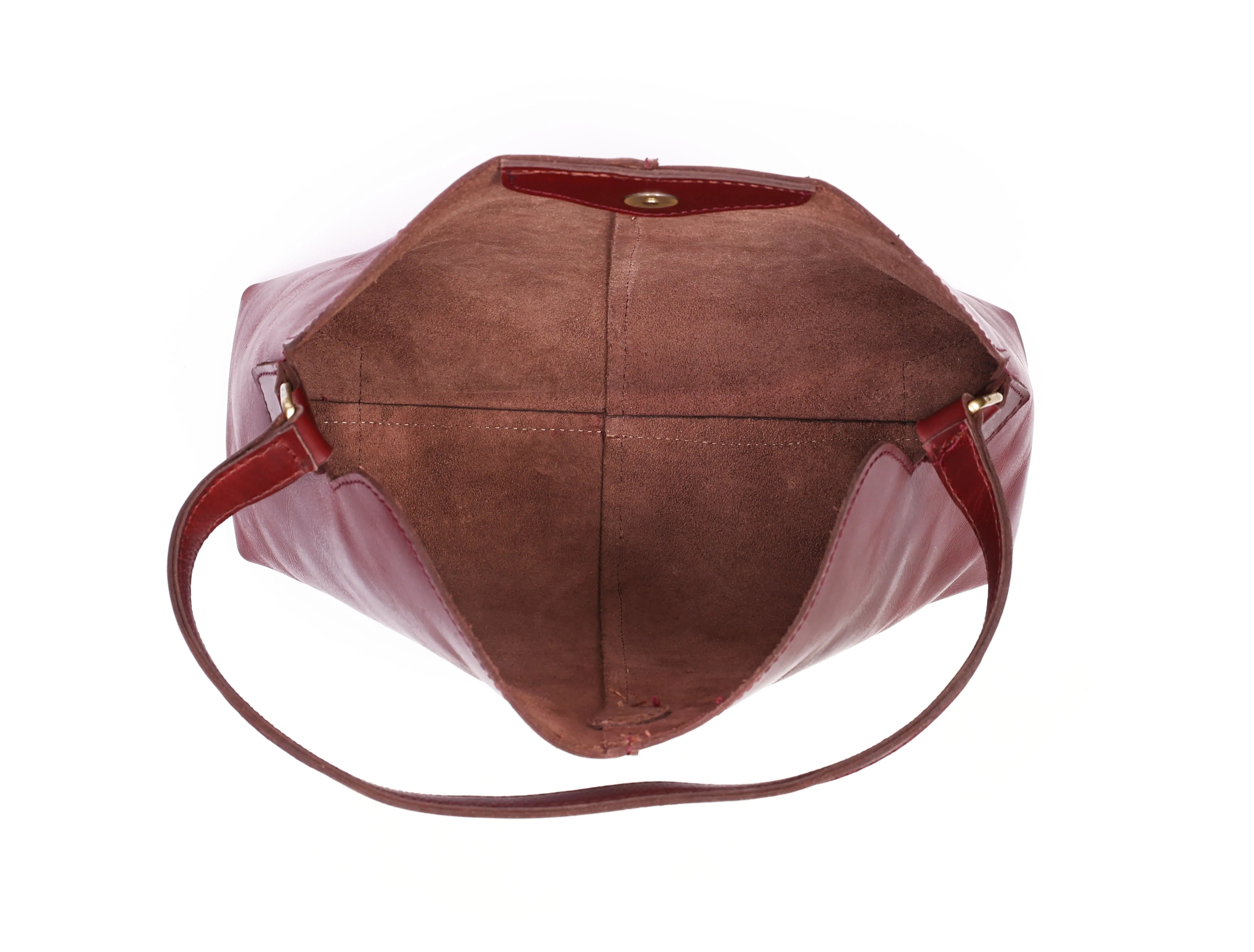 Exquisite Burgundy Leather Sling Bag, Art: BG-1744