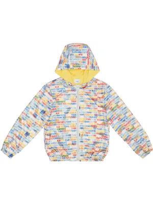 Fendi Kids LOGO Print Windbreaker Jacket