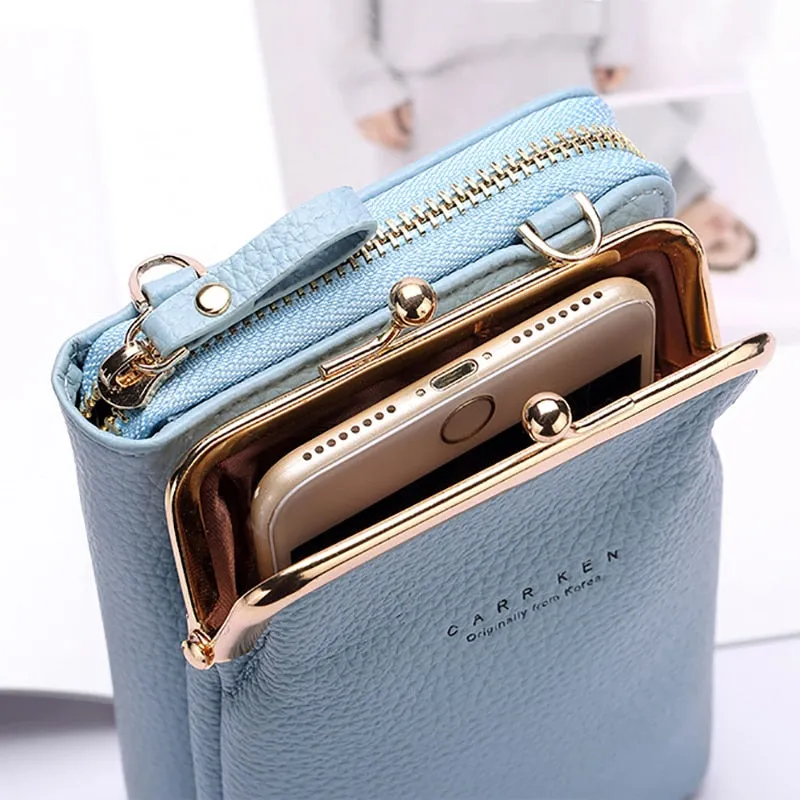 Geestock Women Crossbody Phone Bag for Lady Wallet Small Shoulder Bags Travel Portable Wallets Pocket Bags Coin Purse Card Pouch