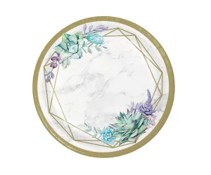 Geometric Succulent Dinner Plates