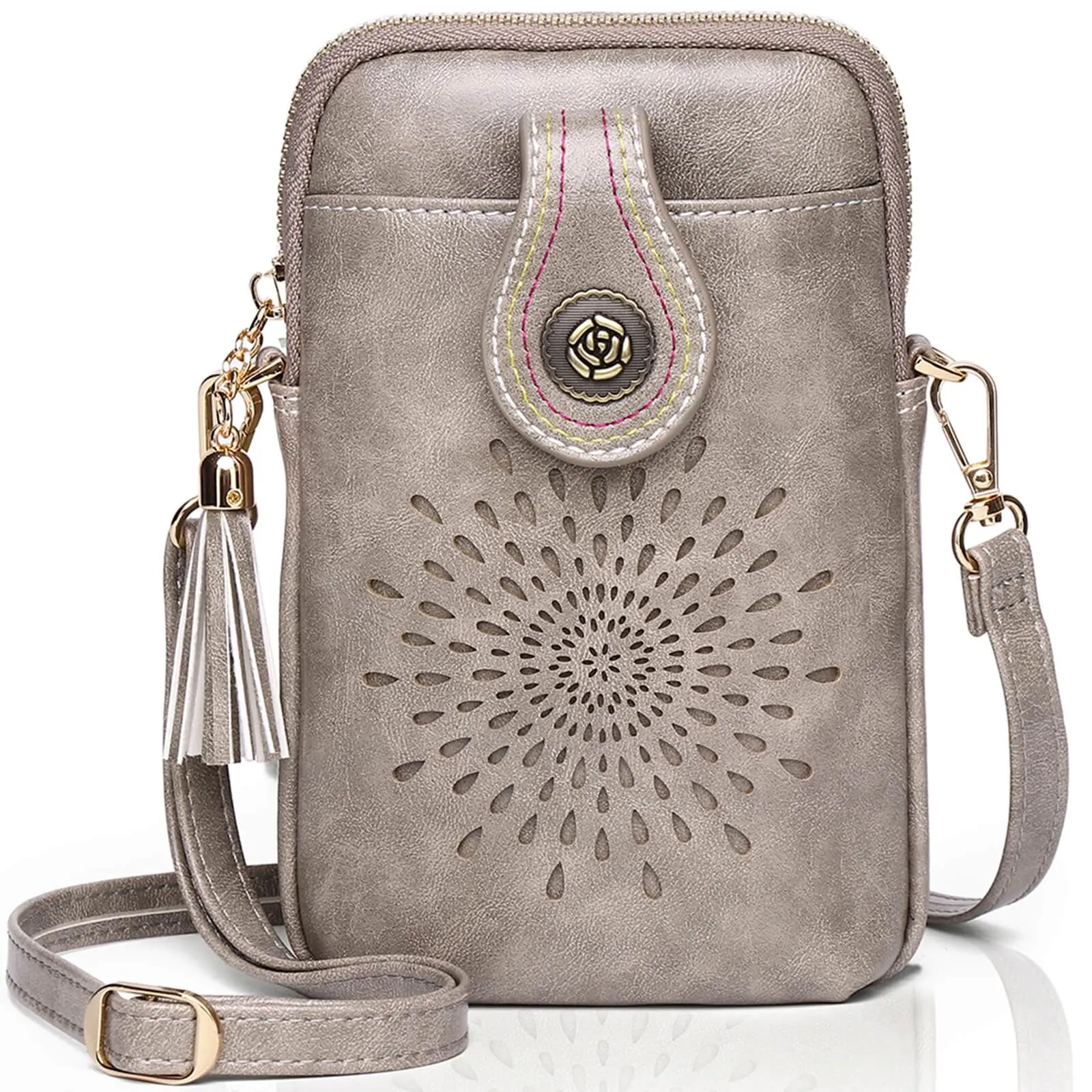 Gray CrossBody Bag-Sunflower