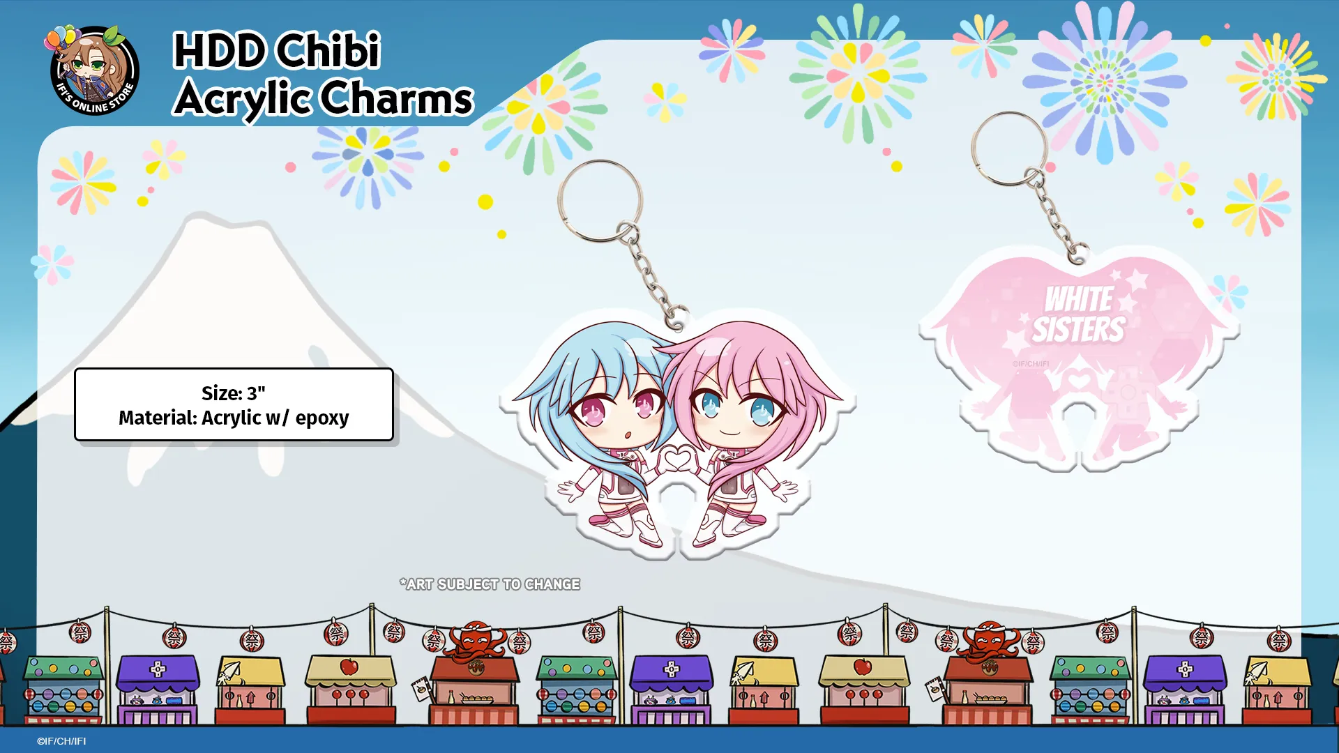 HDD Chibi White Sisters - Acrylic Charm